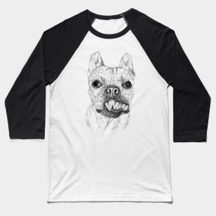 Bulldog draw with scribble art style Baseball T-Shirt